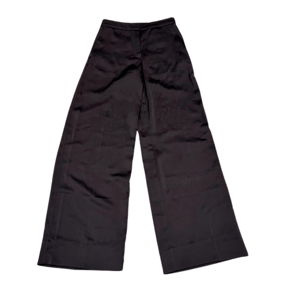 H&M Satin Wide Leg Pants | Slate/Dark Grey | Size 0